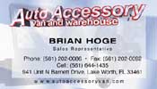 Auto Accessory Business Card