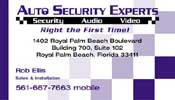 Auto Security Experts Business Card