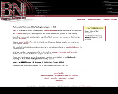 Local BNI Chapter Site