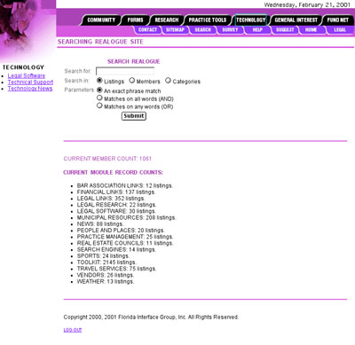 REALOGUE intranet site